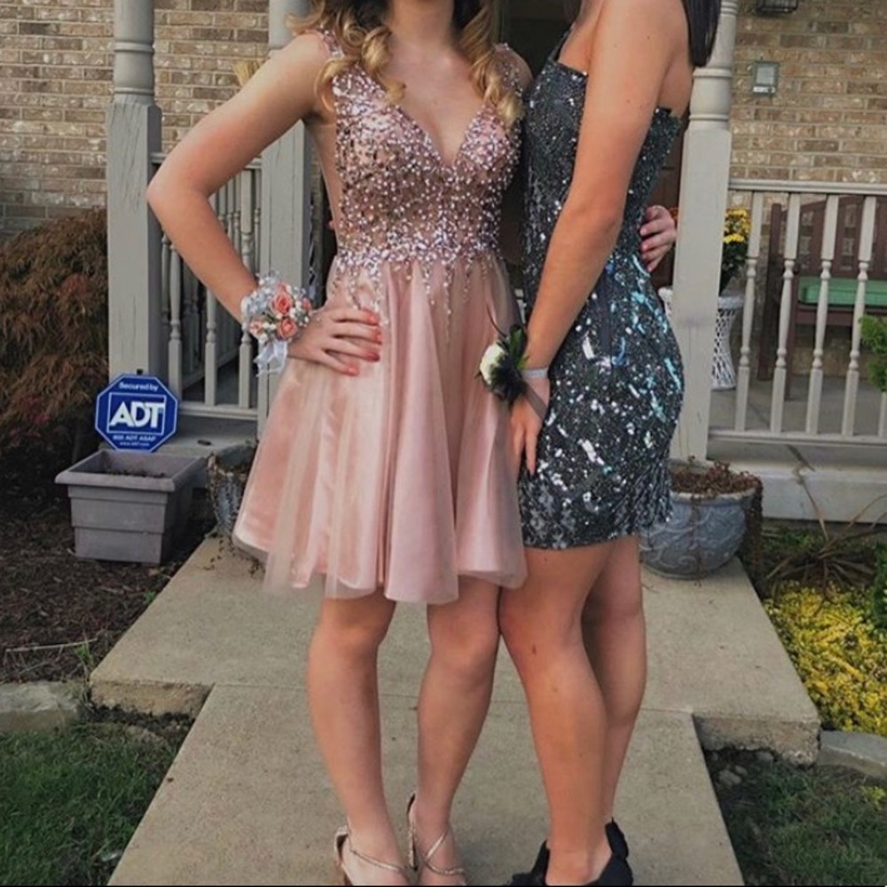 Champagne Homecoming Dress